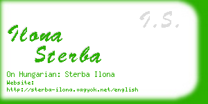 ilona sterba business card